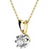 Zawieszka z żółtego i białego złota z brylantem - SI2/H - 0,34 ct - próba 585