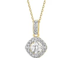 Zawieszka z żółtego złota z brylantami - 0,29 ct - próba 585