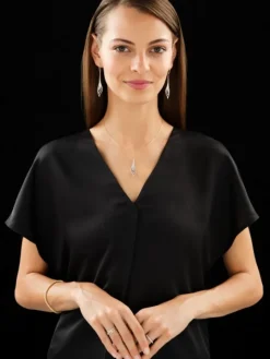 Zawieszka z żółtego złota z brylantami - 0,44 ct - próba 585