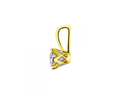 Zawieszka z żółtego złota z brylantami - 0,25 ct - próba 750