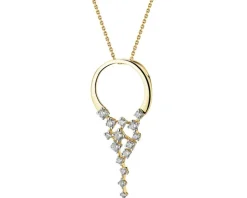 Zawieszka z żółtego złota z brylantami - 0,29 ct - próba 585