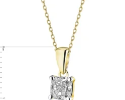 Zawieszka z żółtego złota z diamentem - 0,50 ct - próba 585