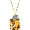 Zawieszka z żółtego złota z diamentami - 0,10 ct - próba 585