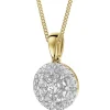 Zawieszka z żółtego złota z diamentami - 0,41 ct - próba 585