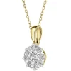 Zawieszka z żółtego złota z diamentami - 0,34 ct - próba 585