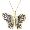 Zawieszka z żółtego złota z diamentem - litera N, serce - 0,005 ct - próba 375