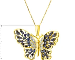 Zawieszka z żółtego złota z diamentem - litera N, serce - 0,005 ct - próba 375