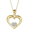 Zawieszka z żółtego złota z diamentem - puzderko - 0,005 ct - próba 375