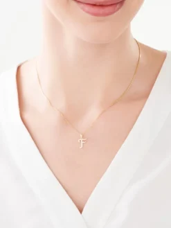 Zawieszka z żółtego złota z diamentem - litera F - 0,003 ct - próba 375