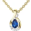 Zawieszka z żółtego złota z diamentem - litera M - 0,003 ct - próba 585