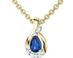 Zawieszka z żółtego złota z diamentem - litera M - 0,003 ct - próba 585