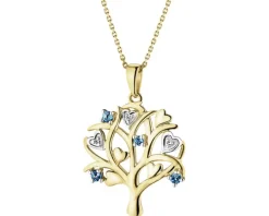 Zawieszka z żółtego złota z diamentem - litera W - 0,003 ct - próba 375