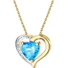 Zawieszka z żółtego złota z diamentem - litera P, serce - 0,005 ct - próba 585