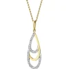 Zawieszka z żółtego złota z diamentami - 0,10 ct - próba 375
