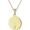 Zawieszka z żółtego złota z diamentem - koło - 0,005 ct - próba 585