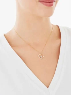 Zawieszka z żółtego złota z diamentami i szafirem - próba 585