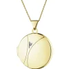 Zawieszka z żółtego złota z diamentem - puzderko - 0,005 ct - próba 375