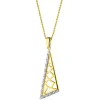 Zawieszka z żółtego złota z diamentami - 0,05 ct - próba 585