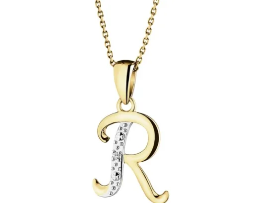 Zawieszka z żółtego złota z diamentem - puzderko - 0,01 ct - próba 585