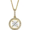 Zawieszka z żółtego złota z diamentem - serce - 0,006 ct - próba 375
