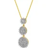 Zawieszka z żółtego złota z diamentami - 0,32 ct - próba 585