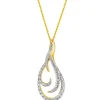 Zawieszka z żółtego złota z diamentami - 0,52 ct - próba 585
