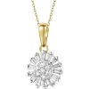 Zawieszka z żółtego złota z diamentami - 0,15 ct - próba 585