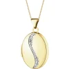 Zawieszka z żółtego złota z diamentem - puzderko - 0,005 ct - próba 375