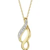 Zawieszka z żółtego złota z diamentem - 0,005 ct - próba 585