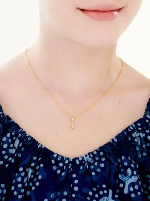 Zawieszka z żółtego złota z diamentem - litera Z - 0,003 ct - próba 585
