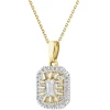 Zawieszka z żółtego złota z diamentami - 0,40 ct - próba 585