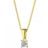 Zawieszka z żółtego złota z diamentem - 0,003 ct - próba 375
