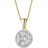 Zawieszka z żółtego złota z diamentami - 0,63 ct - próba 585