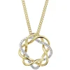 Zawieszka z żółtego złota z diamentami - 0,10 ct - próba 585