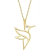 Zawieszka z żółtego złota z diamentem - koliber - 0,004 ct - próba 585