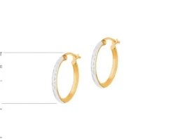 Zlote kolczyki -  koła, 18 mm