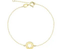 Złota bransoletka - gwiazda