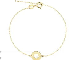 Złota bransoletka - gwiazda