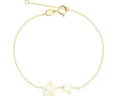 Złota bransoletka - gwiazdy