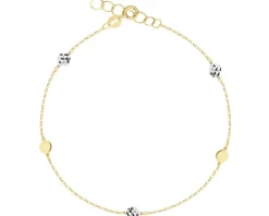 Złota bransoletka - koła