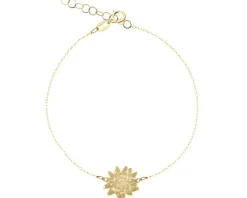 Złota bransoletka - kwiat