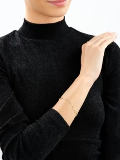 Złota bransoletka - kwiaty