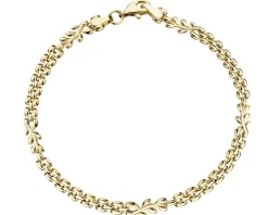 Złota bransoletka - liście