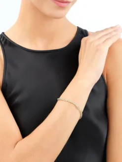 Złota bransoletka - liście