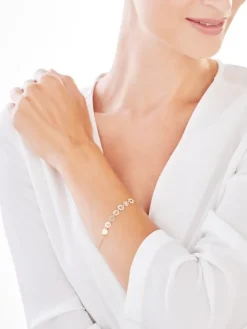 Złota bransoletka - love