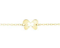 Złota bransoletka - motyl