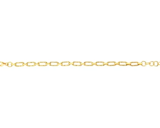 Złota bransoletka - paper clip