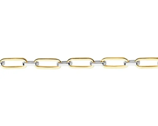 Złota bransoletka - paper clip