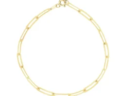 Złota bransoletka - paper clip
