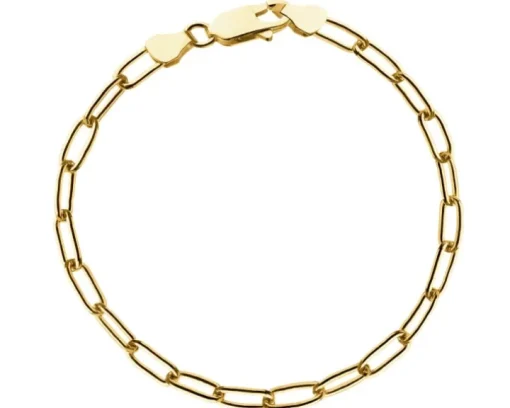 Złota bransoletka - paper clip